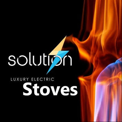 Elegance Cylindrical Wood Effect LCD Electric Stove with Pedastal & 1m decorative wall flue pipe.