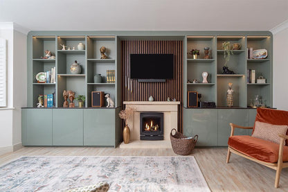 Gazco Logic HE Balanced Flue Log Effect Gas Fire with Vogue Frame