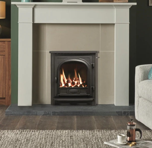 Gazco Logic HE Balanced Flue Coal Effect Gas Fire with Stockton Frame