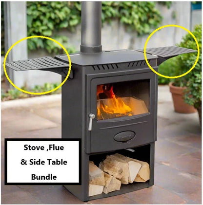 Garden Wood Burning Patio Heater , Outdoor Log Burner Stove With Flue