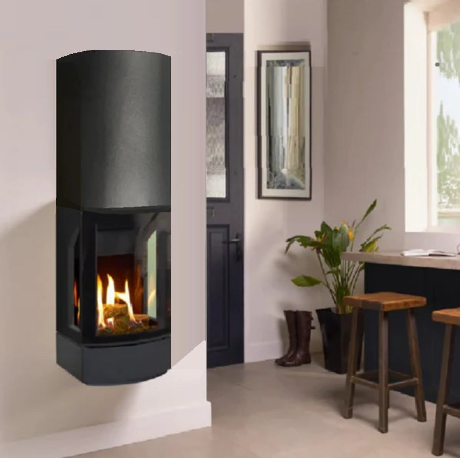 Gazco Loft 3 Sided Balanced Flue Contemporary Gas Stove