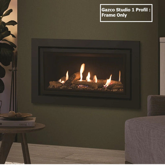 Gazco Studio 1 Antracite Profile Wall Mounted Frame for Studio 1 Gas Fire : 8701 BF
