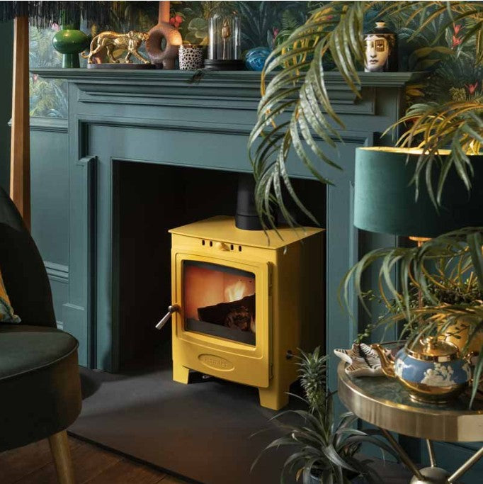 Hamlet 5 Solid Fuel Stove in Custom Bold Colours for Wood/Multi Fuel 5kw with 9m Flue