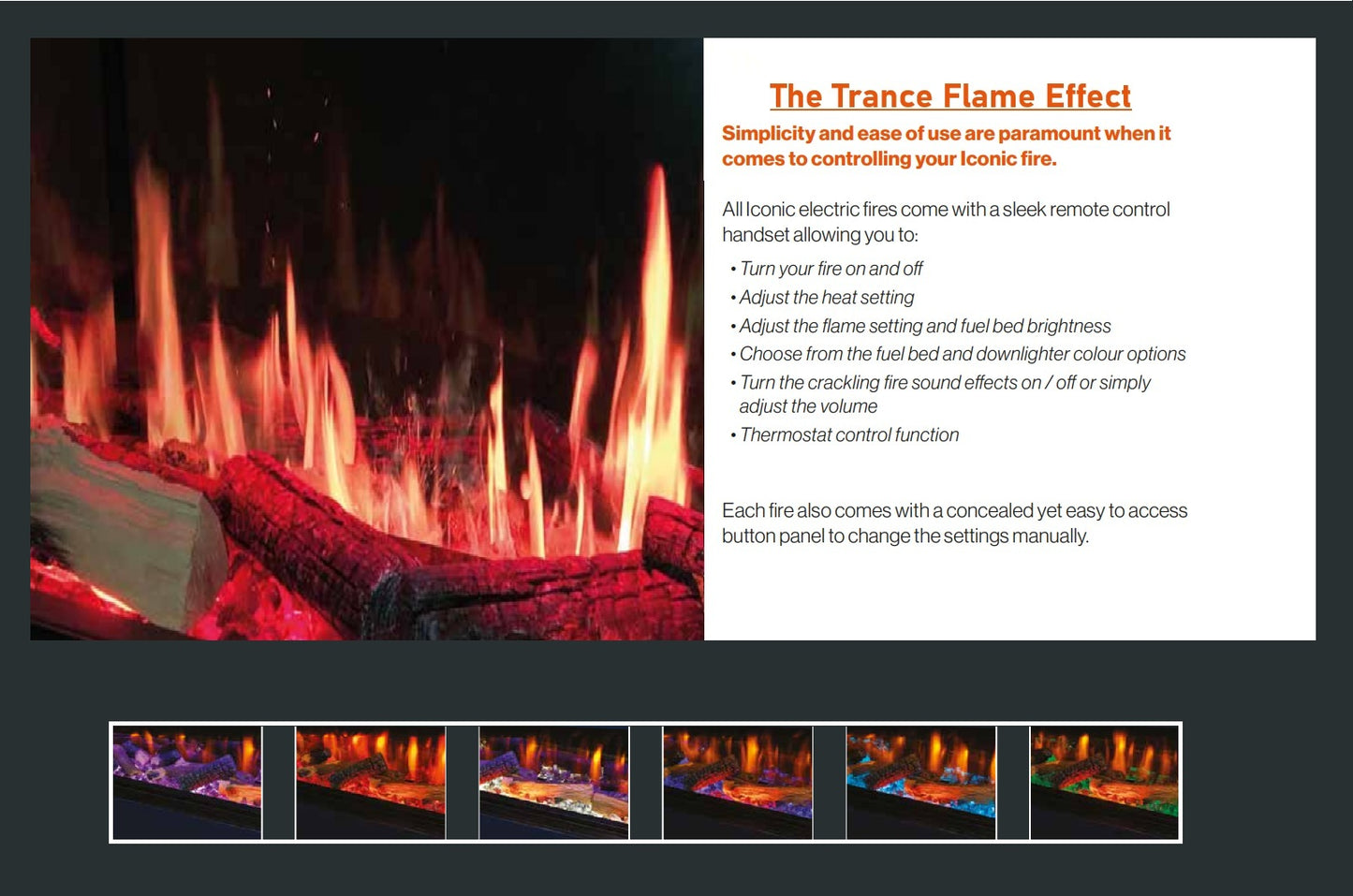 Trance 500 Electric Stove & Pipe in Matt Black Real Log Video-Play Flame Effect