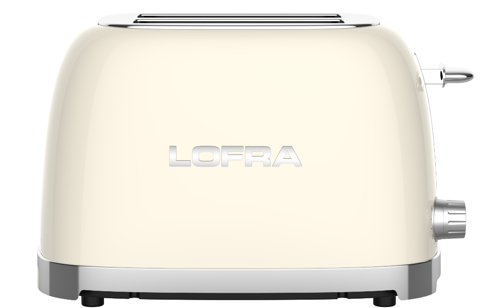 50's Lofra Retro Style 2 Slice Toaster Dolcevita Cream | ITABI26E/1