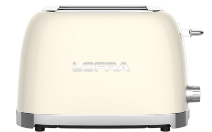 50's Lofra Retro Style 2 Slice Toaster Dolcevita Cream | ITABI26E/1