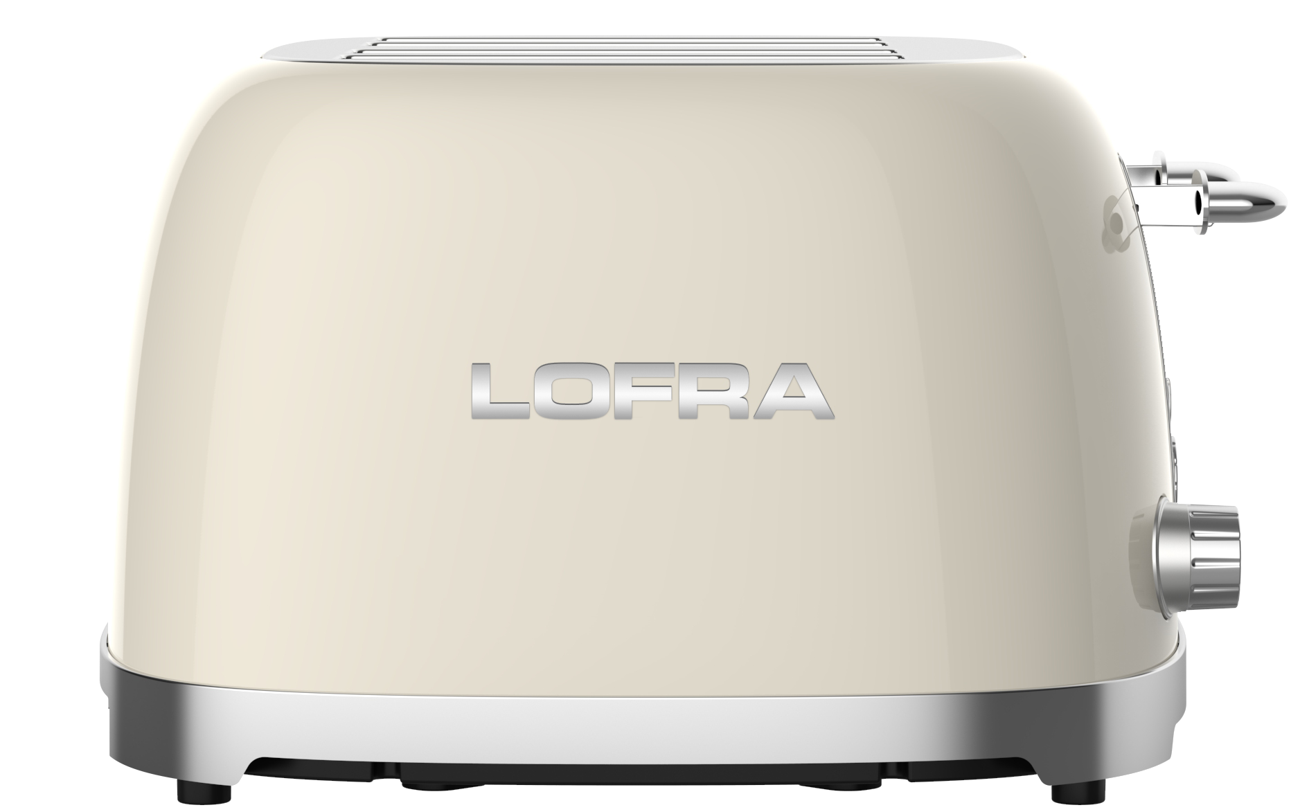50's Lofra Retro Style 4 Slice Toaster Dolcevita Cream | Side on Image Toaster