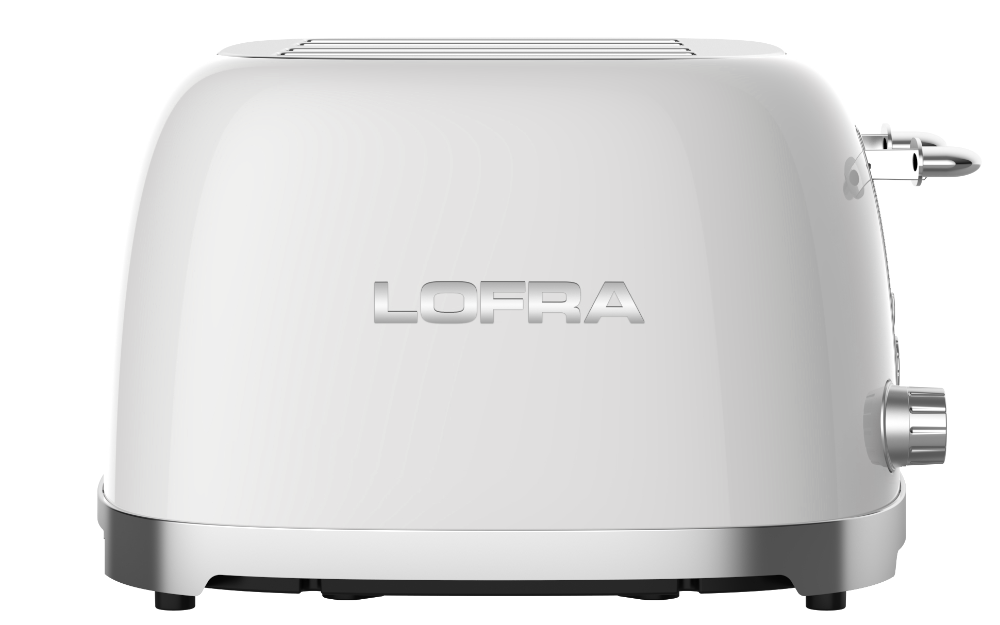 50's Lofra Retro Style 4 Slice Toaster Dolcevita White | Side on Image Toaster 
