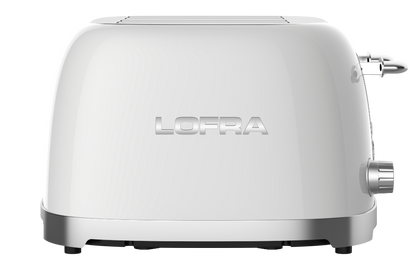 50's Lofra Retro Style 4 Slice Toaster Dolcevita White | Side on Image Toaster 