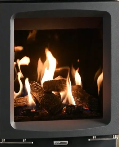 Gazco Vogue Midi T Midline CF 3-Sided Gas Stove Conventional Flue Gas Stove