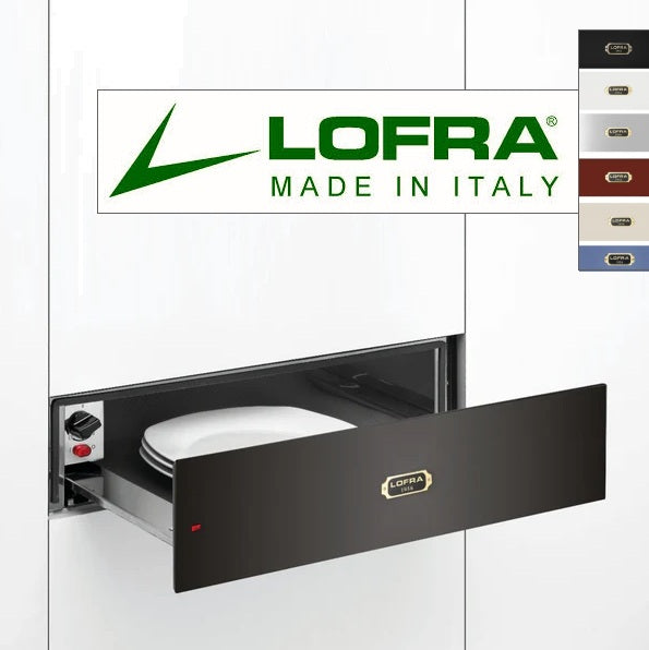 DOLCEVITA I66A 60CM INTEGRATED BUILT IN WARMING DRAWER IN MATT BLACK AND BRASS