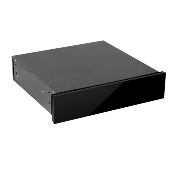 Nero 140 Black Glass Integrated Warming Drawer 60cm-(H x W x D)14.5cm x 56cm x 54.5cm