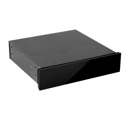 Nero 140 Black Glass Integrated Warming Drawer 60cm-(H x W x D)14.5cm x 56cm x 54.5cm