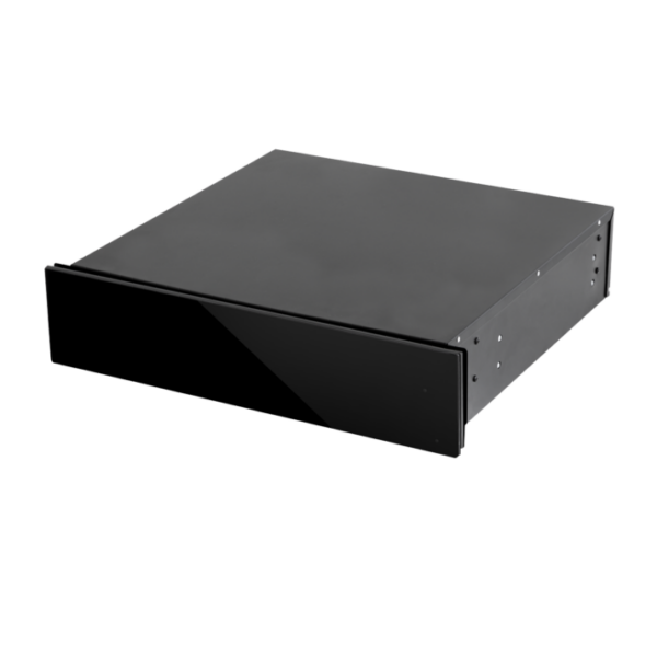 Nero 140 Black Glass Integrated Warming Drawer 60cm-(H x W x D)14.5cm x 56cm x 54.5cm