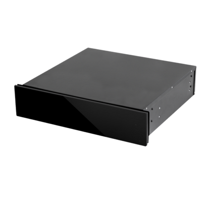 Nero 140 Black Glass Integrated Warming Drawer 60cm-(H x W x D)14.5cm x 56cm x 54.5cm