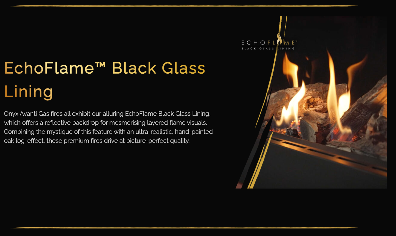 Gazco Onyx Avanti 65 Balanced Flue Log Effect Gas Fire with Edge Plus Frame (Copy)