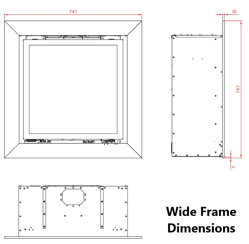 Wildfire Ravel 600 HE Log Effect Slide Control Hole in The Wall Chimney Gas Fire + Edge Trim