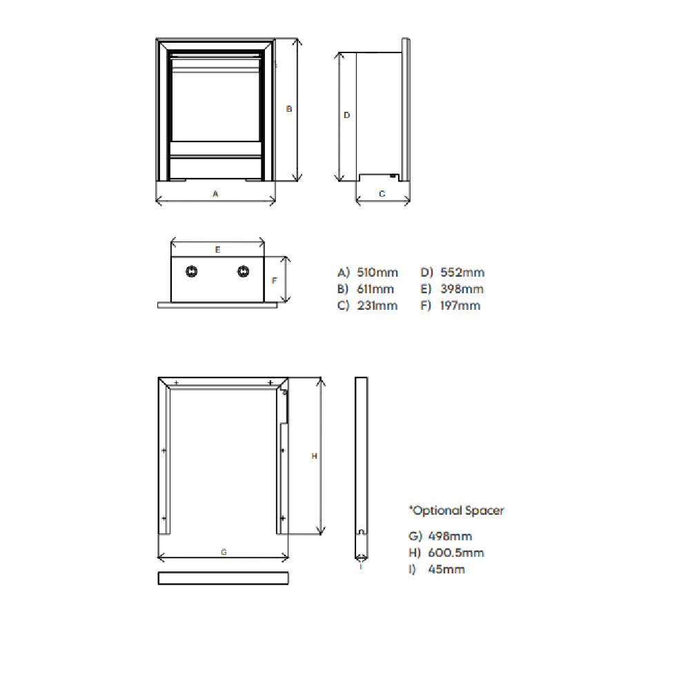 Wildfire Ravel 400e Electric Fire with Stove Front