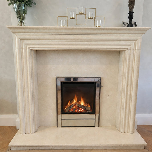 Wildfire Ravel 400 HE Log Effect Slide Control Conventional Flue Gas Fire    with Black Nickel & Chrome Contemporary Trim