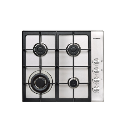 X-Design Deluxe 4 Burner Stainless Steel Gas Hob with Wok Burner