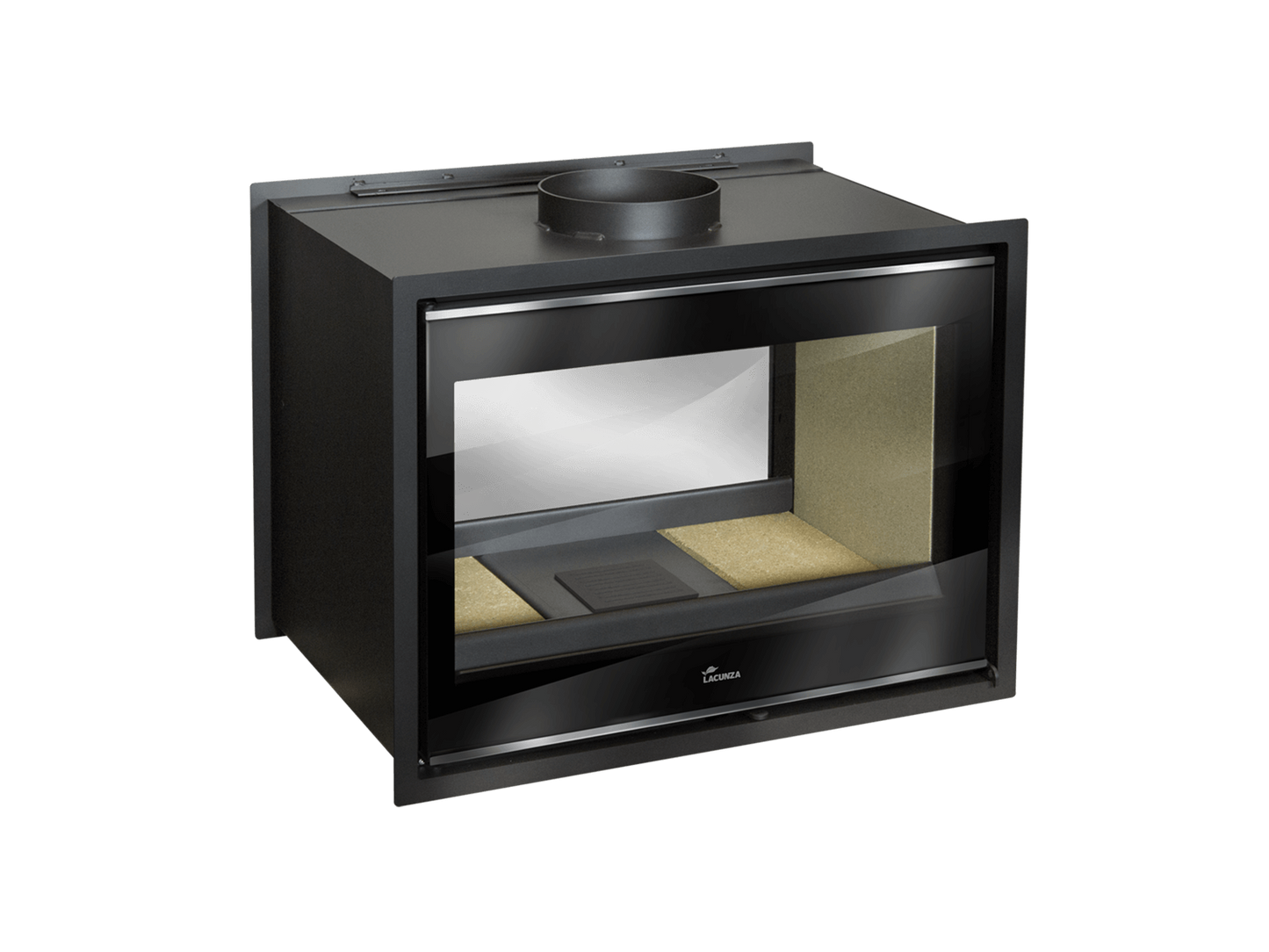 Lacunza Nickel Double Sided Wood Burning Stove Range for Ireland