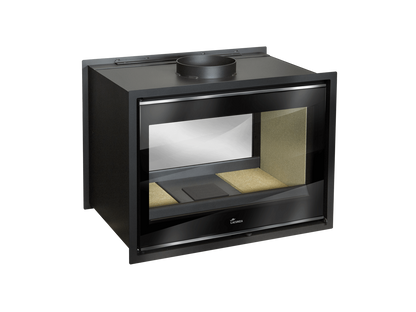 Lacunza Nickel Double Sided Wood Burning Stove Range for Ireland