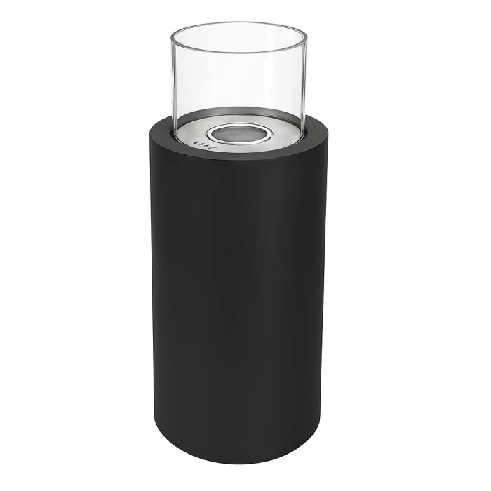 ScandiFlames Dualis Brushed Steel Cylindrical Outdoor or Indoor Bioethanol Pedastol Fire