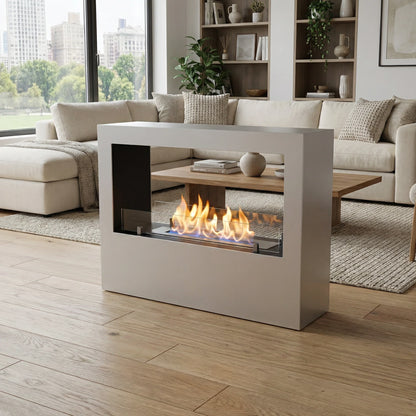 ScandiFlames Lansing Island Bioethanol Flueless Real Flame Fireplace