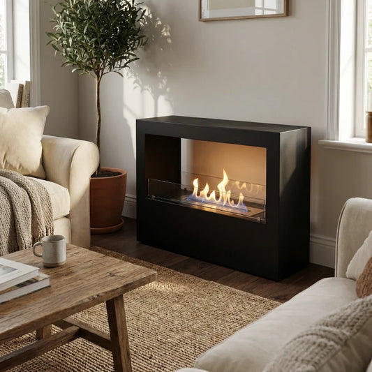 ScandiFlames Lansing Island Bioethanol Flueless Real Flame Fireplace