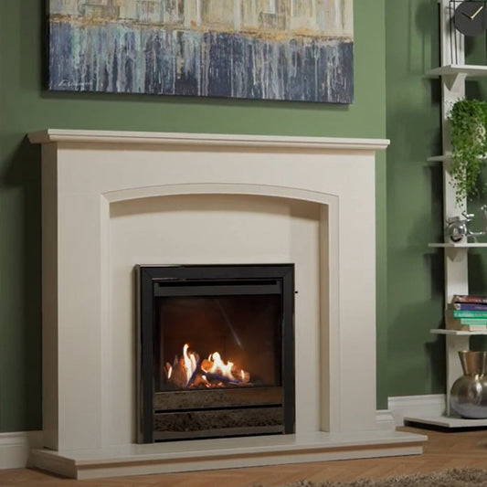 Wildfire Ravel 550 HE Log Effect Slide Control Conventional Flue Gas Fire with Black Nickel Contemporary Trim