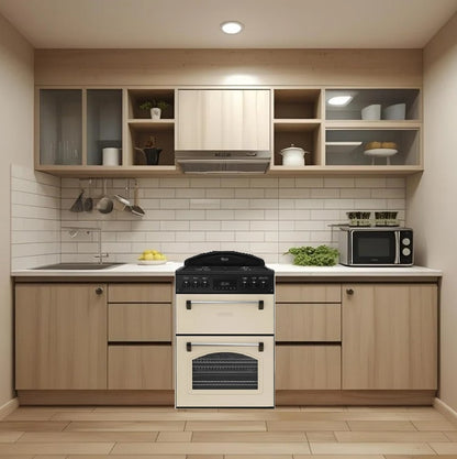 Classic Deluxe CLA60GA-DLX Cream Gas Double Oven 60cm Cooker with Cast Iron Grids