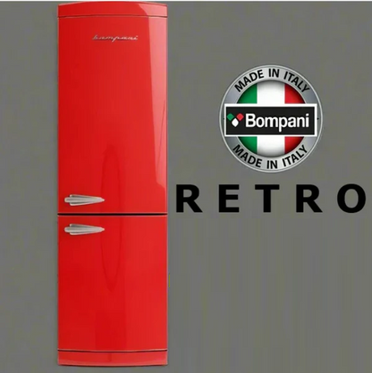 DISPLAY MODEL Bompani BOCB606/R Frost Free Retro 50’s Fiery Red Refrigerator 70:30 - 60x188.7x71 cm