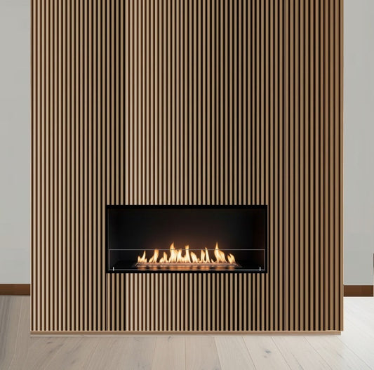 ScandiFlame Incerto 1200-1 Manual Hole In The Wall Bioethanol Insert Fire 1200mm wide