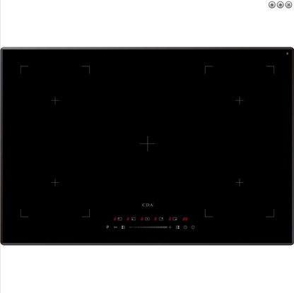 CDA Kitchen Appliance Premium Pack E: Built-In 2 by 13-Function Pyrolytic Ovens with Frameless 5-Zone Induction Hob
