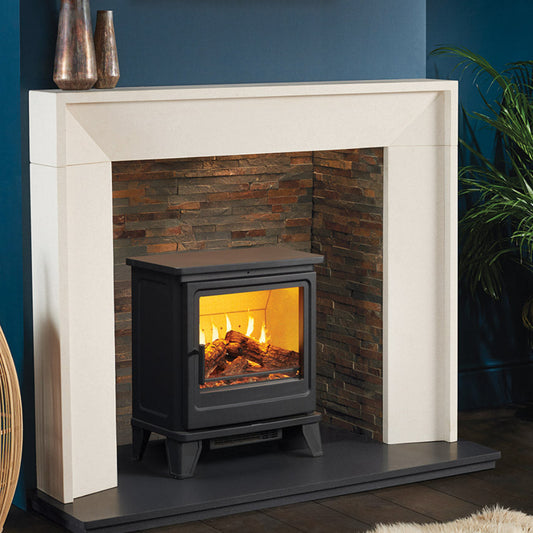 TrueFlame Mulberry 3DX 4K Remote Controlled Electric Stove by Solution Electric Fires