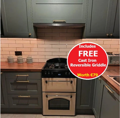 Classic Deluxe CLA60GA-DLX Cream ALL Gas Double Oven 60cm Cooker Cast Iron Grids