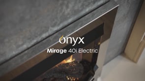 Gazco Onyx Mirage 40i Electric Fire with Black Frame