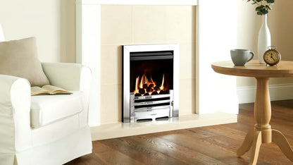 Gazco Logic HE Conventional Flue Log Effect Gas Fire with Cast Winchester Frame