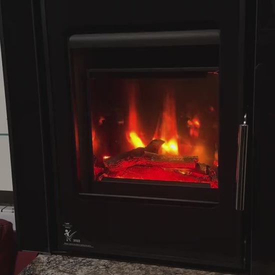 VIT900 Remote Controlled Log Effect Inset Dummy Electric Fire For Solid Fuel Stoves 9kw video
