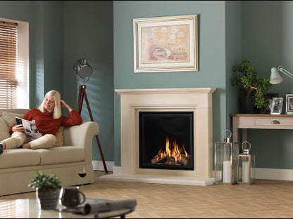 Wildfire Ravel 750 HE Log Effect Slide Control Conventional Flue Gas Fire with Edge Trim