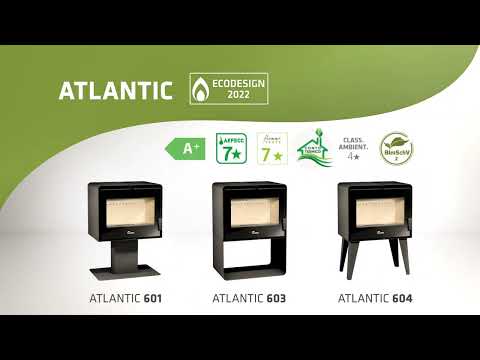 Lacunza Atlantic 601i Freestanding Wood Burning Pedastal Stove Video