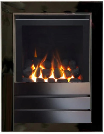 Series S4000W CF Coal Effect High Efficiency Hole in the Wall Gas Fire Black Nickel