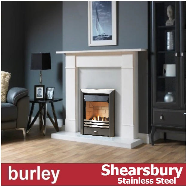 Burley Shersbury 4880 Contemporary Coal Effect Flueless Gas Fire.