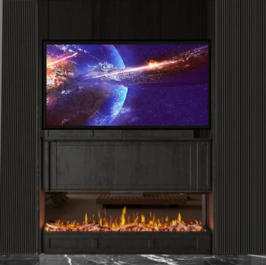 Flamora PR1800 Panoramic 1800mm Electric Feature Wall Fire with Pulsing Log