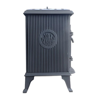 Scandi-Flame Bergen Small Cast Iron Bioethanol Flueless Real Fire Flame Stove