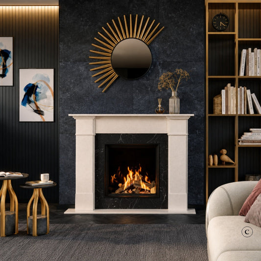 Gazco Onyx Eclipse 60HL Conventional Flue Frameless Burning Logs Gas Fire