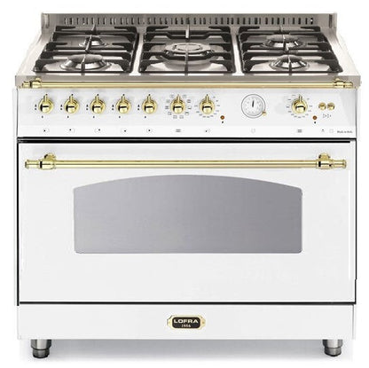 Lofra Dolcevita 90 RBIG 96MFT GvGt Gas White Dual Fuel Gas Range Cooker 90cm