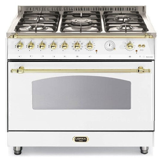 Lofra Dolcevita 90 RBIG 96MFT GvGt Gas White Dual Fuel Gas Range Cooker 90cm