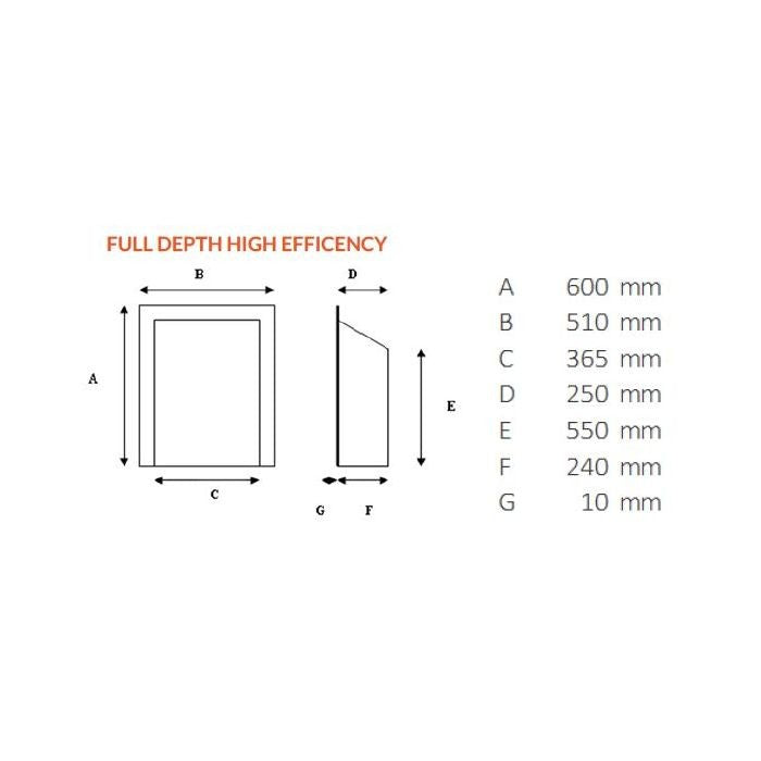 Series S4000W CF Coal Effect High Efficiency Hole in the Wall Gas Fire Black Nickel