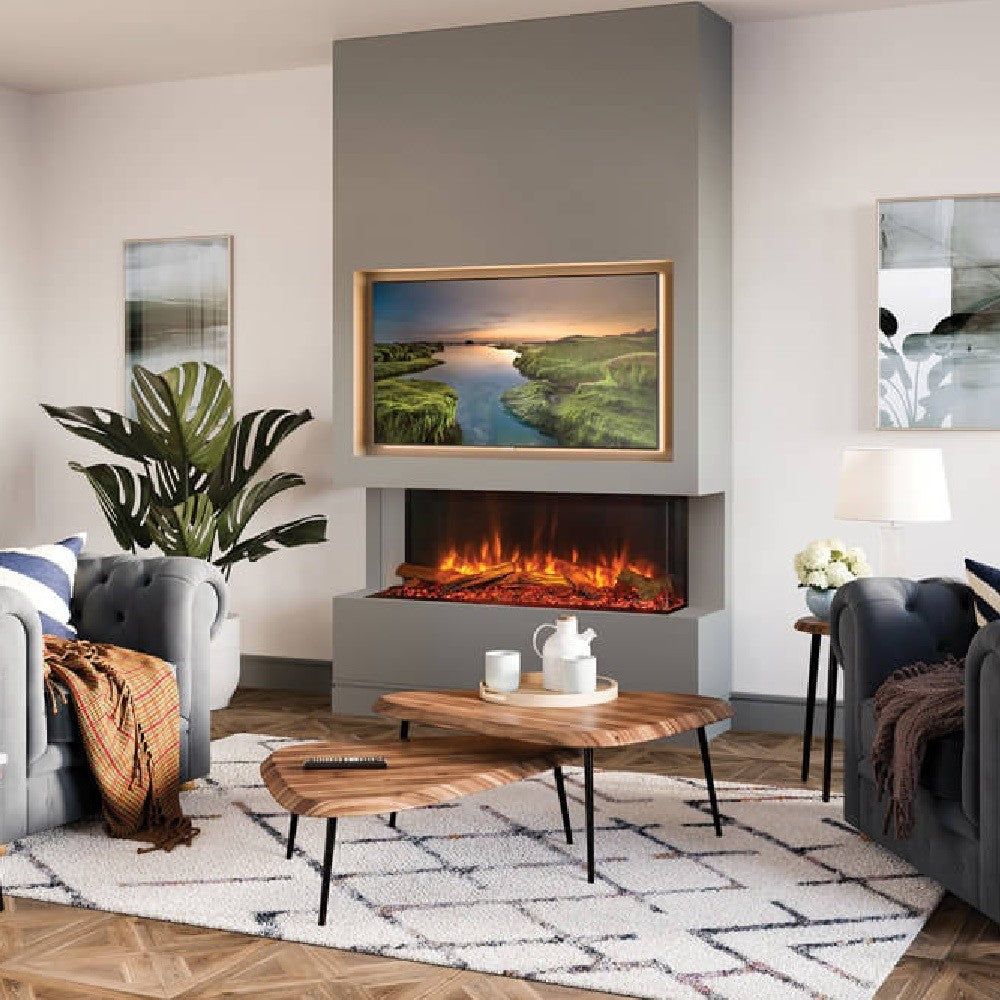 Gazco "NEW" eReflex 110RW Multi Sided Electric Log Effect Fire - 3 Sided Installation (Special Offer)